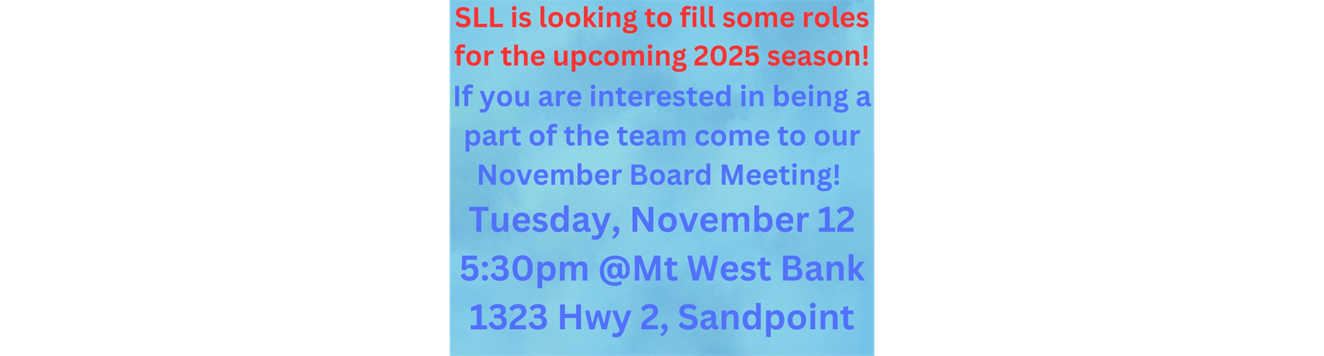 Board Positions to Fill